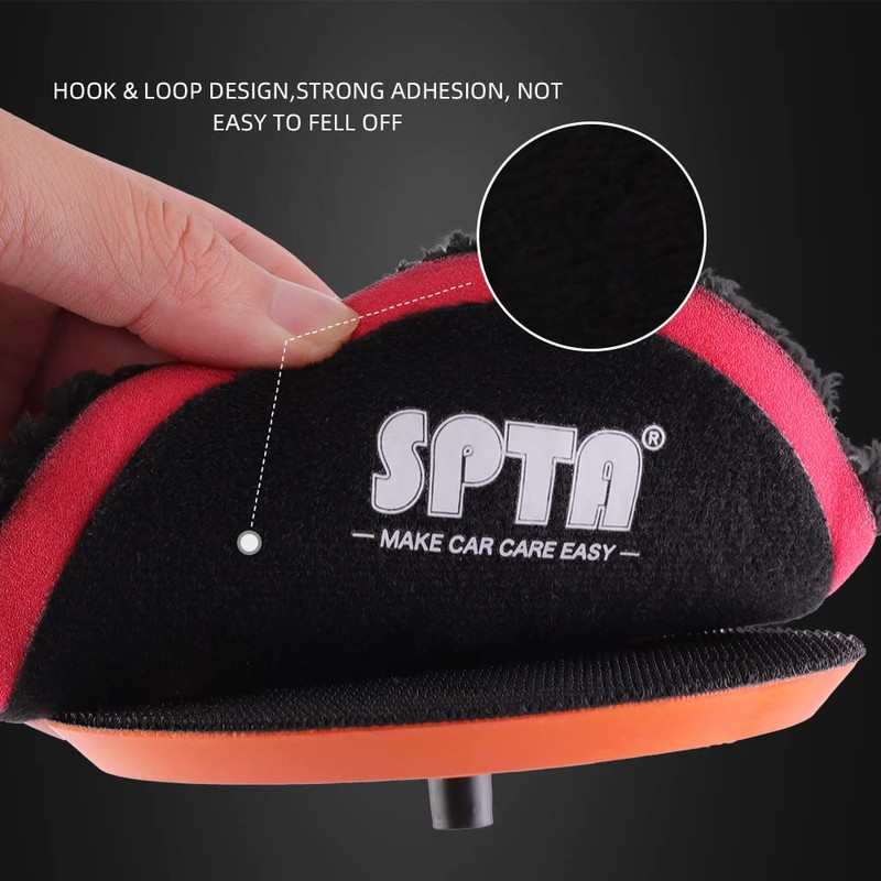 SPTA Microfiber Polishing Pad, 2Pcs 5Inch 125mm Pads Microfiber Cutting