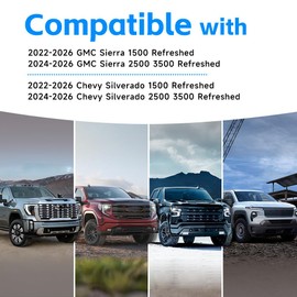 All Lights Mod 6 High Mod for 2024-2026 GMC Sierra Chevy Silverado 2500 3500 Refreshed & 2022-2026 GMC Sierra Chevy Silverado 1500 Refreshed Fog/Low Beams on When High Beams on, Fog Light Always on