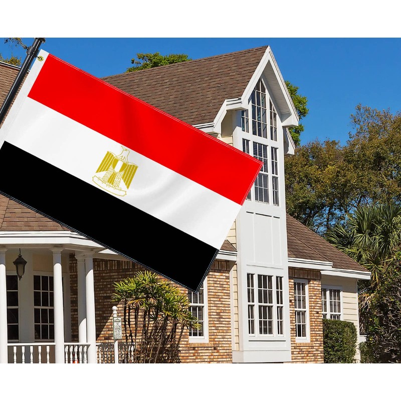 Large Egypt Flag,3x5 FT Egyptian 75D Outdoor Banner,Egyptians Decor for