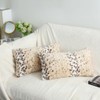 Entua Snow Leopard Cheetah Fur Lumbar Throw Pillows Covers 12"x20"