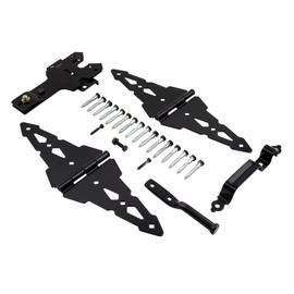 National Hardware N109-306 V8420 Deluxe Strap Hinge Gate Kit in Black
