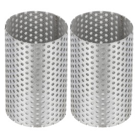 PATIKIL 2 Pcs 42mm OD Strainer Mesh, 66mm H 80 Mesh Screen Y Shaped Strainer Filter Valve Mesh Screen 304 Stainless Steel Double Layer Strainer Mesh for Debris Pump Water Oil Separation