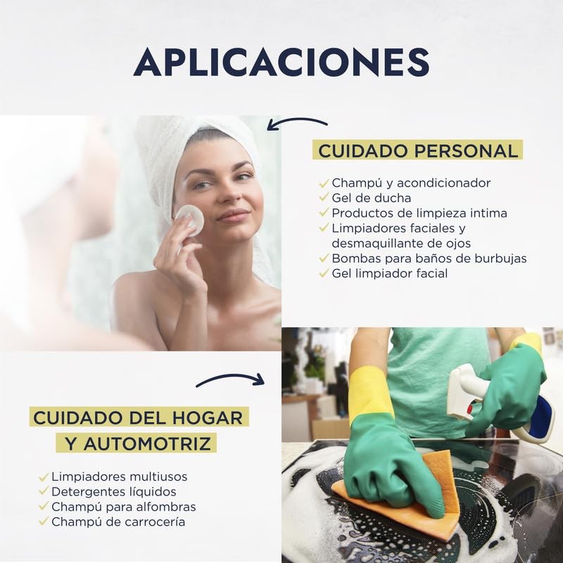 Hebbe - Cocamidopropil Betaína, Espumante y Suavizante para Cosméticos, 5000
