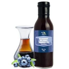 Green Jay Gourmet Blueberry Balsamic Salad Dressing – All Natural, Handcrafted in USA – Sweet & Tangy – Great for Salads, Marinades, Roasted Veggies & More – 12 Ounces