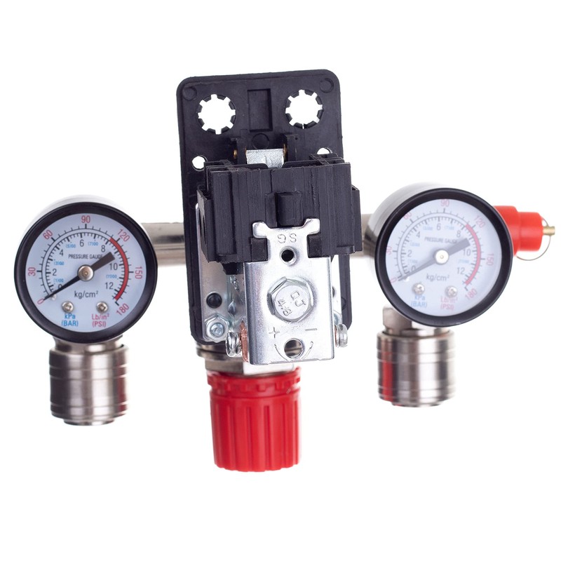 Pressure Regulator 230 V with Pressure Switch with 2 Measuring
