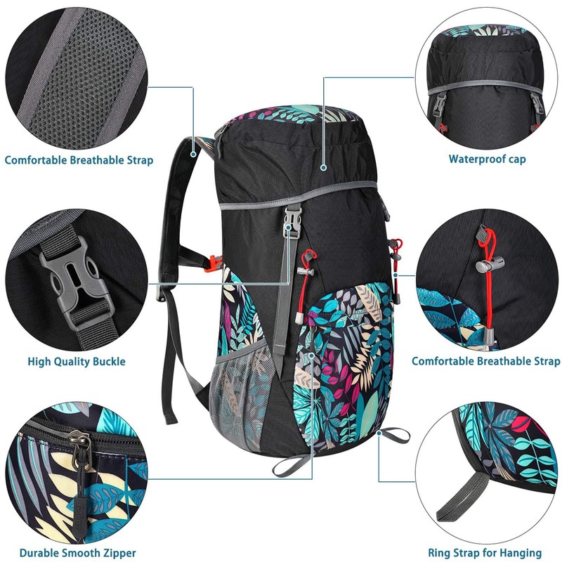G4Free 20L Small Foldable Ultralight Waterproof Backpack for Camping Hiking