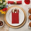 Disposable Linen-Feel Dinner Napkins With Built-in Flatware Pocket, 50-Pack BURGUNDY