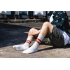 Tutucolor 4 Pairs Men Striped colouful Crew Socks - Retro