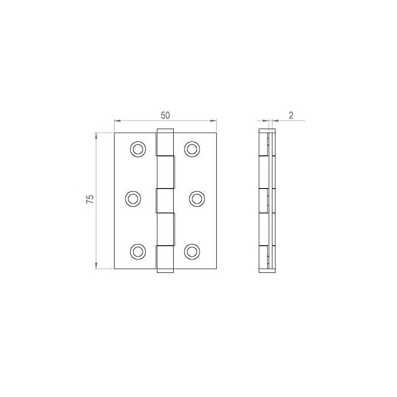 Internal Door Hinge Satin Stainless Steel 3 Inch Ball Bearing
