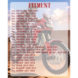 Motorcycle Foot Pegs Pedals Footrests For CR125R/250R, CRF150R/250R, CRF250L/300L, CRF250RALLY, CRF450R/450X, KX250F/450F And More Dirt Bikes, RED