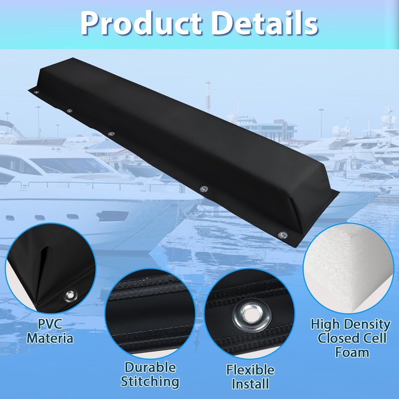 WTMORE Boat Dock Bumpers, 48" Dock Bumpers Dock Edge, Dock