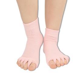 solunaterra Toes Spread Socks for Sleeping Therapy Socks Toes Spread Toes 5 Toe Socks, light pink