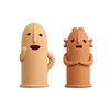 Lion Office Equipment Haniwa-Shaped Finger Sack, Hanisaku, 2-Piece Set of