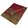 PASKMLNA Border Pattern Double Layered Reversible Pashmina Shawl Scarf (003-03)