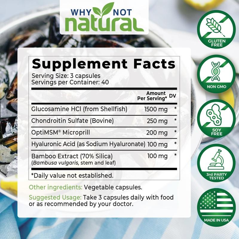 Why Not Natural Glucosamine Chondroitin MSM, Joint Support Supplement