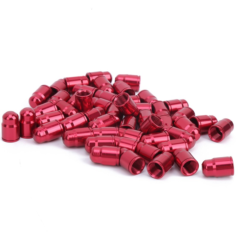 GUB 50Pcs Aluminium Alloy Schrader Valve Cap Bicycle Tyre Nozzle