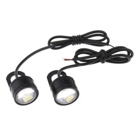 Create idea Eagle Eye LED Light,DRL Fog Light, Daytime Running Light 12V Universal Fits for Motorcycle Motorbike 1 Pair White