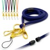Navy Blue Nylon Cord Lanyard Soft Comfortable with Safety Breakaway,