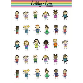 Kids Stick Figure Planner Stickers | Libby and Lou Sticker Co