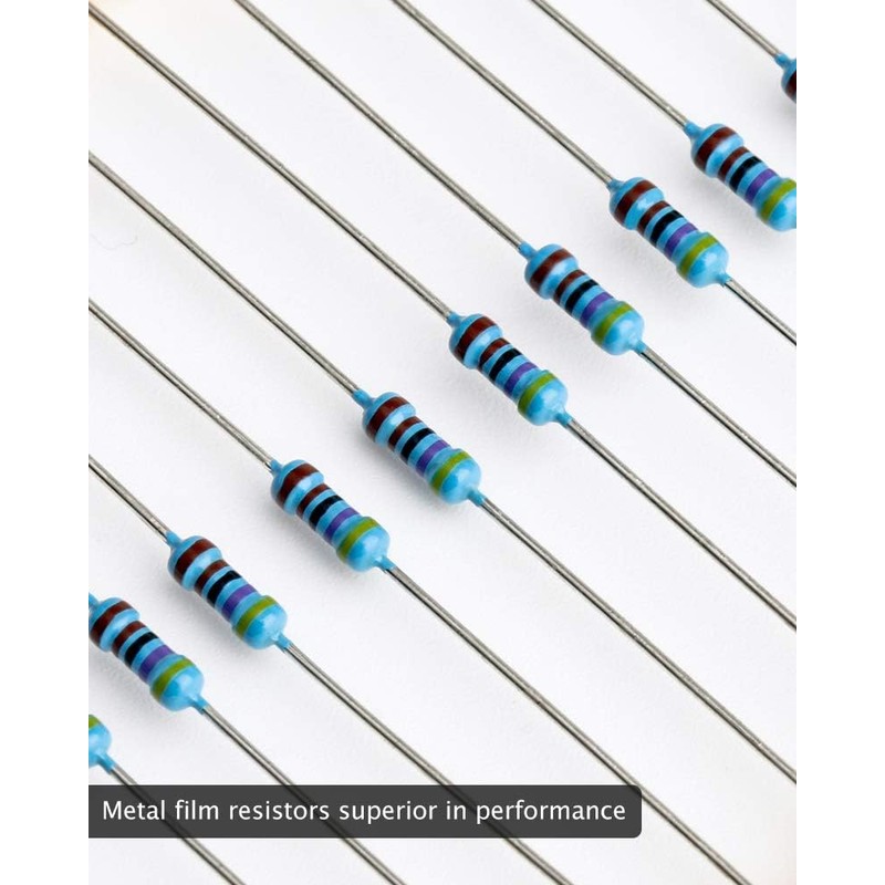 ELEGOO 17 Values 1% Resistor Kit Assortment, 0 Ohm-1M Ohm