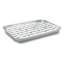 VEPATIM 25 Aluminium Grill Pans Grill Trays BBQ 34.4 x 22.4 cm Reusable