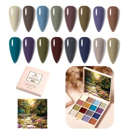 NovaCharm Solid Gel Nail Polish - Mud Gel Cream Nail Polish - 16 Colors Solid Gel Polish - Glossy Solid Nail Gel Polish - Oil Painting Solid Nail Polish - Solid Cream Gel Manicure Palette