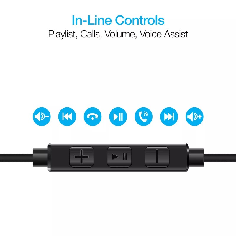 Naztech Platinum High Fidelity USB-C Earbuds - Black