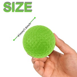 Golf Foam Plastic Practice Ball 12 24 Pack Set Colored Indoor Outdoor Training Exercise Soft Ball High Density Men Women Kids (Green Color 12Pack)