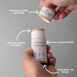 J&L Naturals Aluminum Free Deodorant for Men & Women | 100% Natural Ingredients With Coconut Oil, Shea Butter, & Essential Oils | Sustainable, Eco-Friendly (Orange & Bergamot, 3.0 Oz (Single))