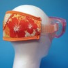 SeaCanary Snorkeling Diving Mask Strap Cover Hawaiian Hibiscus Orange