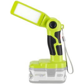 YEX-BUR LED Work Light for Ryobi 18V Battery, 12W 1000LM Protable Flashlight with Low Voltage Protection 270° Rotating Wide-Angle Lighting for Workshop, Camping, Outdoor