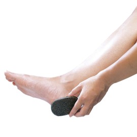 Fujisho Antibacterial Heel Sharpener Heel File Pumice Stone Copper Power Solid Type Prevents Bacteria Breeding Special Treatment to Prevent Scratches Kishu Binchotan Formulated Made in Japan 1 Piece