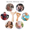 MYTOAU 2 Pcs Wooden Gua Sha Tools Lymphatic Drainage Tool,