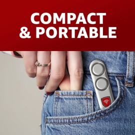 The SafeAlarm Personal Self-Defense Safety Alarm Keychain |Loud 120DB Dual Alarm Siren Heard up to 600 ft/185 Meters Away | Emergency Safety Alarm for Women, Men, Children, Elderly