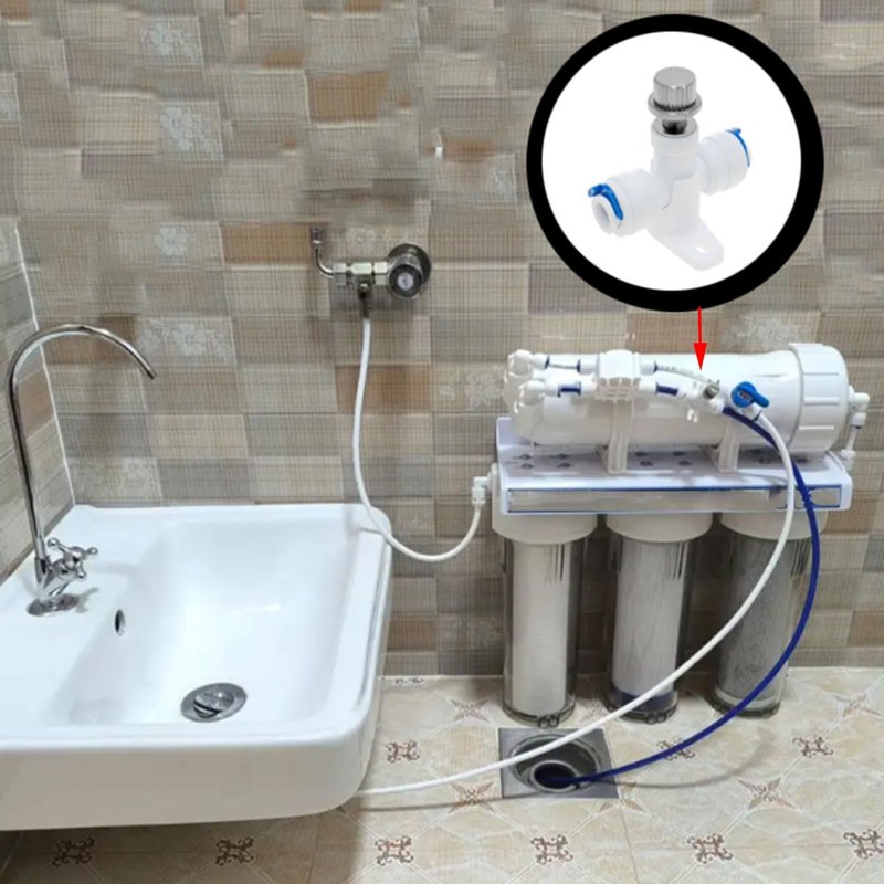 FINBe 1/4 "RO water flow regulating valves with base double-way