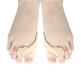 Bunion Supporter, Toe Correction, Toe Supporter, Antibacterial, Anti-Itching, Thumb Gel Pad, Set of 2 (One Size Fits Most, Bunion Support)