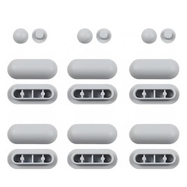 18 Pieces Toilet Seat Cover Buffer Toilet Seat Puff Pad Stopper for Toilet Seat Spacer for Toilet Glasses Damper Toilet Seat Bumper 12 Ring Buffer and 6 Lid Buffer for Home Office Hotel (White)