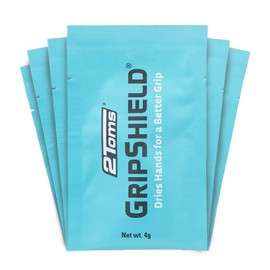 2Toms GripShield, Non-Sticky Grip Enhancer, Dry Grip for Sweaty Hands, Tennis, Pickleball, Golf, Pole Dancing, and Gaming, 6 Single-Use Packets