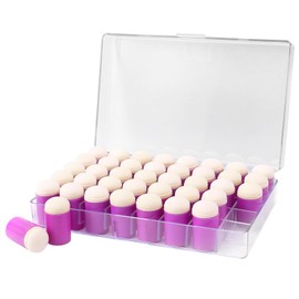 HAUSTGO 40 Pieces Sponge Daubers W/Storage Case - Handy Finger Daubers for Applying and Spreading Ink, Paint, Glue & More - Providing Excellent Detail Control and Precision