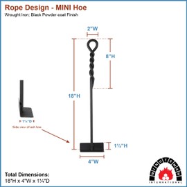 Minuteman International Rope Design Mini Hoe, Black
