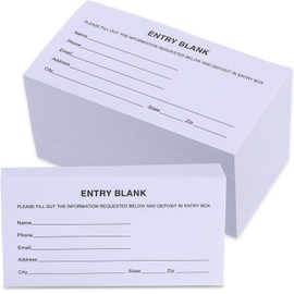 Kosiz 1000 Pcs Raffle Ticket Sheets Double Roll Entry Forms for Raffle Tickets with Name Phone Email for Auction School Events Network Contests Marketing(White)