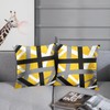 Emvency Set of 2 Throw Pillow Cover Yellow Black Stripes