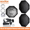 Godox US 2X Godox 95cm Octagonal Umbrella Softbox Honeycomb Grid