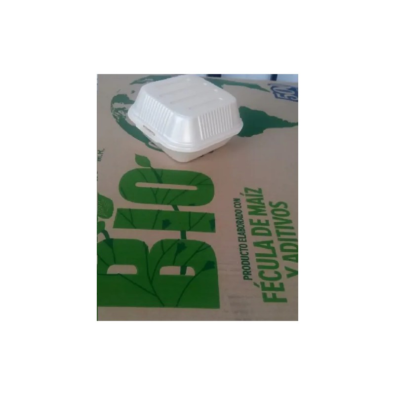 500 Domos Contenedores 6x6 Hamburguesero Biodegradables