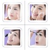 JiBen Square LED Lighted 10X Magnifying Makeup Mirror with Locking