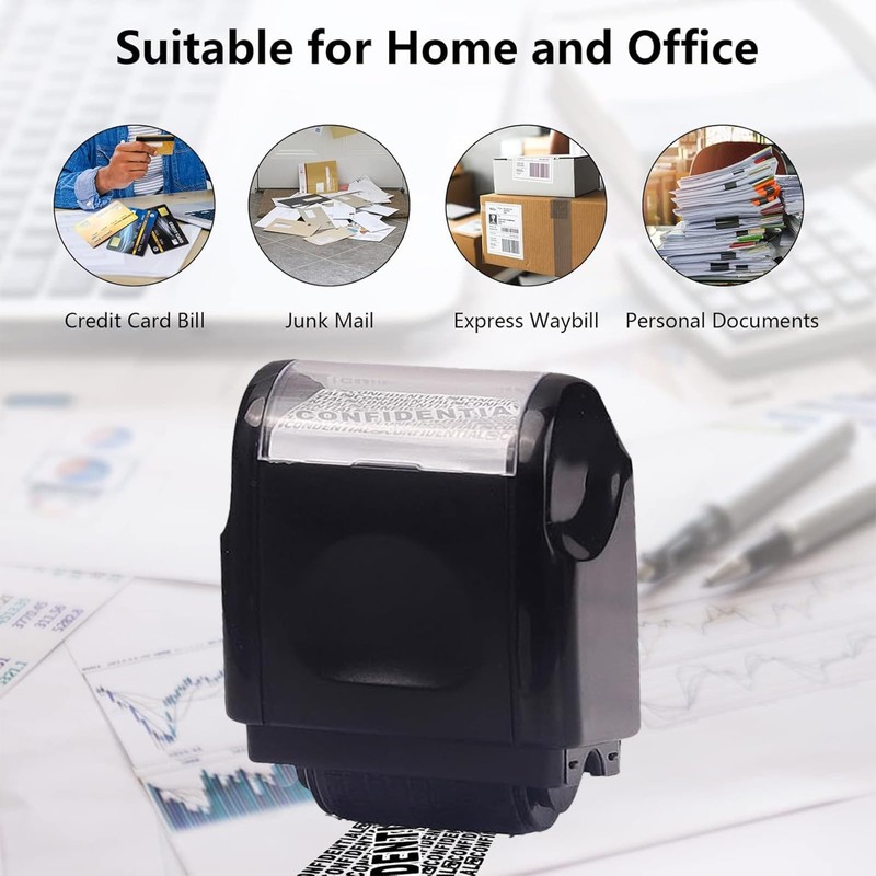 Address Blocker Stamp, Identity Theft Protection Roller Stamp Address Blocker