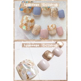 Lygoeege Nail Stickers, 8 Pieces, Nail Stickers, For Feet, 3D Nail Design, Nail Wrap, Cute, Flowers, Sheer, Foil, Advanced, Cute, Popular, For Women and Beginners