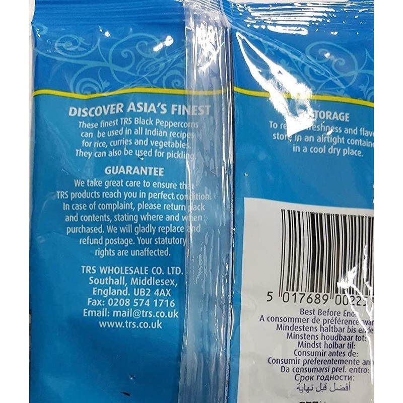 TRS BLACK PEPPER WHOLE 100G
