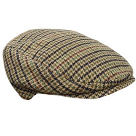 Melegari Classic Checked Hat Varazze Men Women Made in Italy, beige