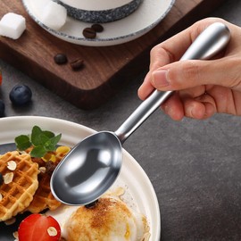 Stainless Steel Ice Cream Scoop, Heavy Duty, Durable Ice Cream Spoon Scoop, Ice Cream Scoop with Frost Protection, Ice Cream Scoop Stainless Steel for Ice Cream Melon